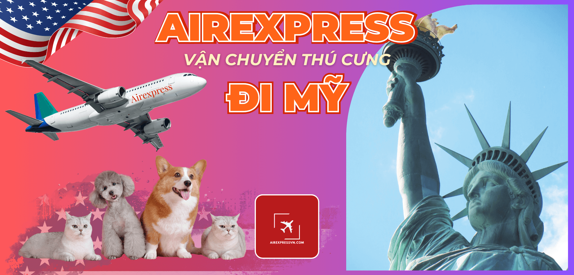Vận Chuyển Thú Cưng Đi Mỹ